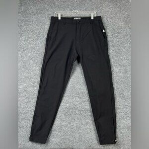 Onia Pants Mens Size 32x29 Black Stretch Tech Jogger Athletic Tapered Gym Casual